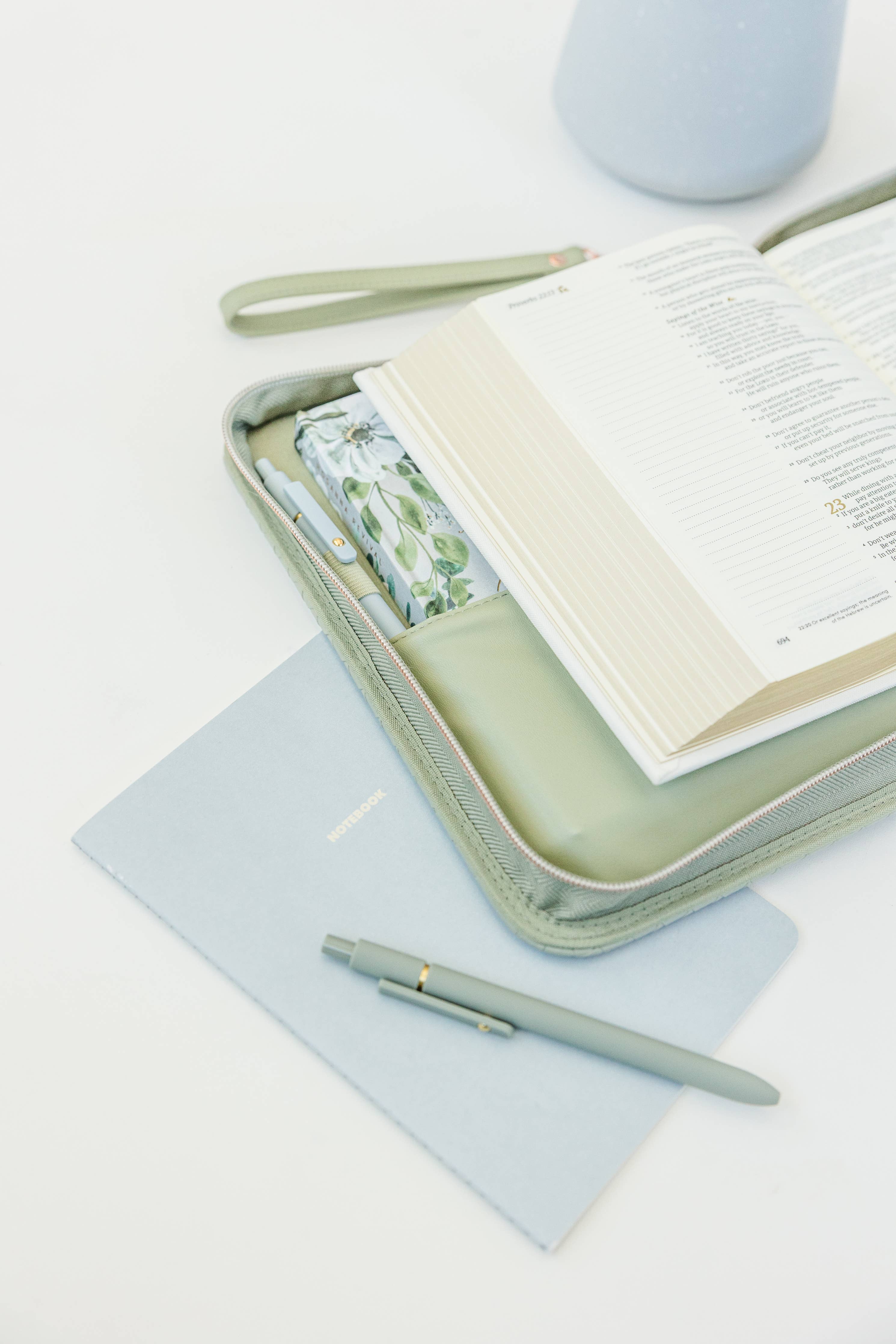 Book & Bible Crossbody Bag in Sage