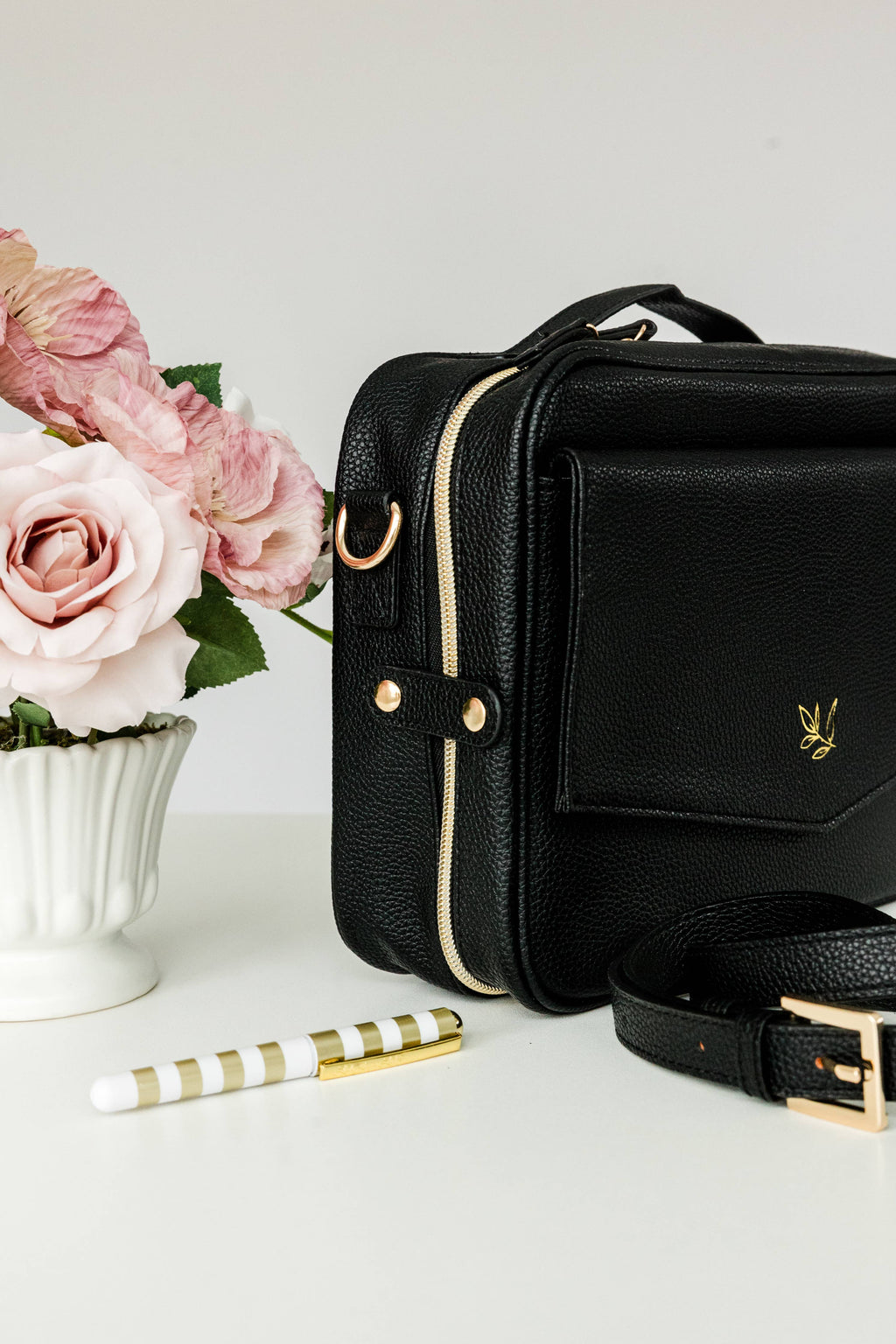Book & Bible Crossbody Bag in Black