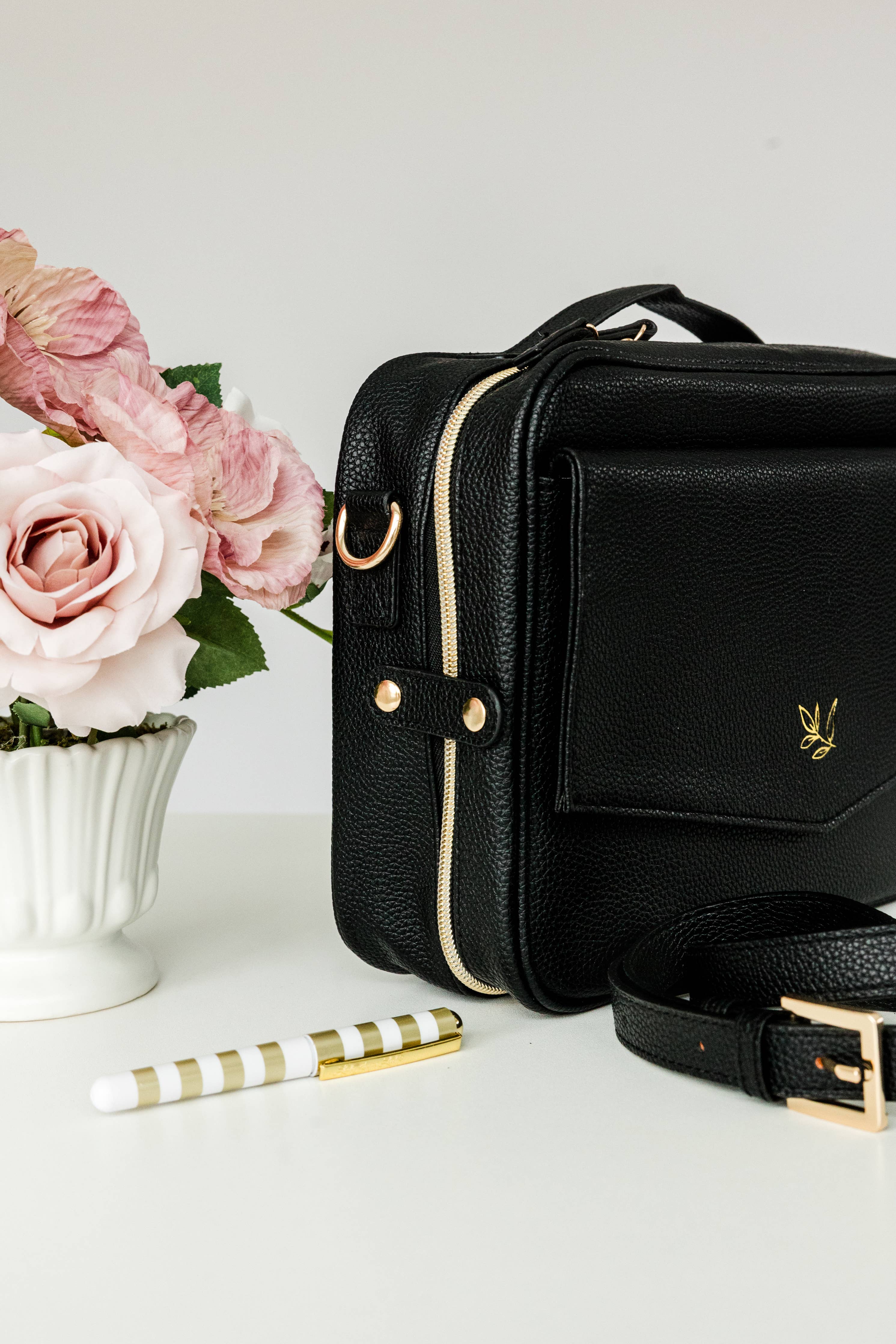 Book & Bible Crossbody Bag in Black