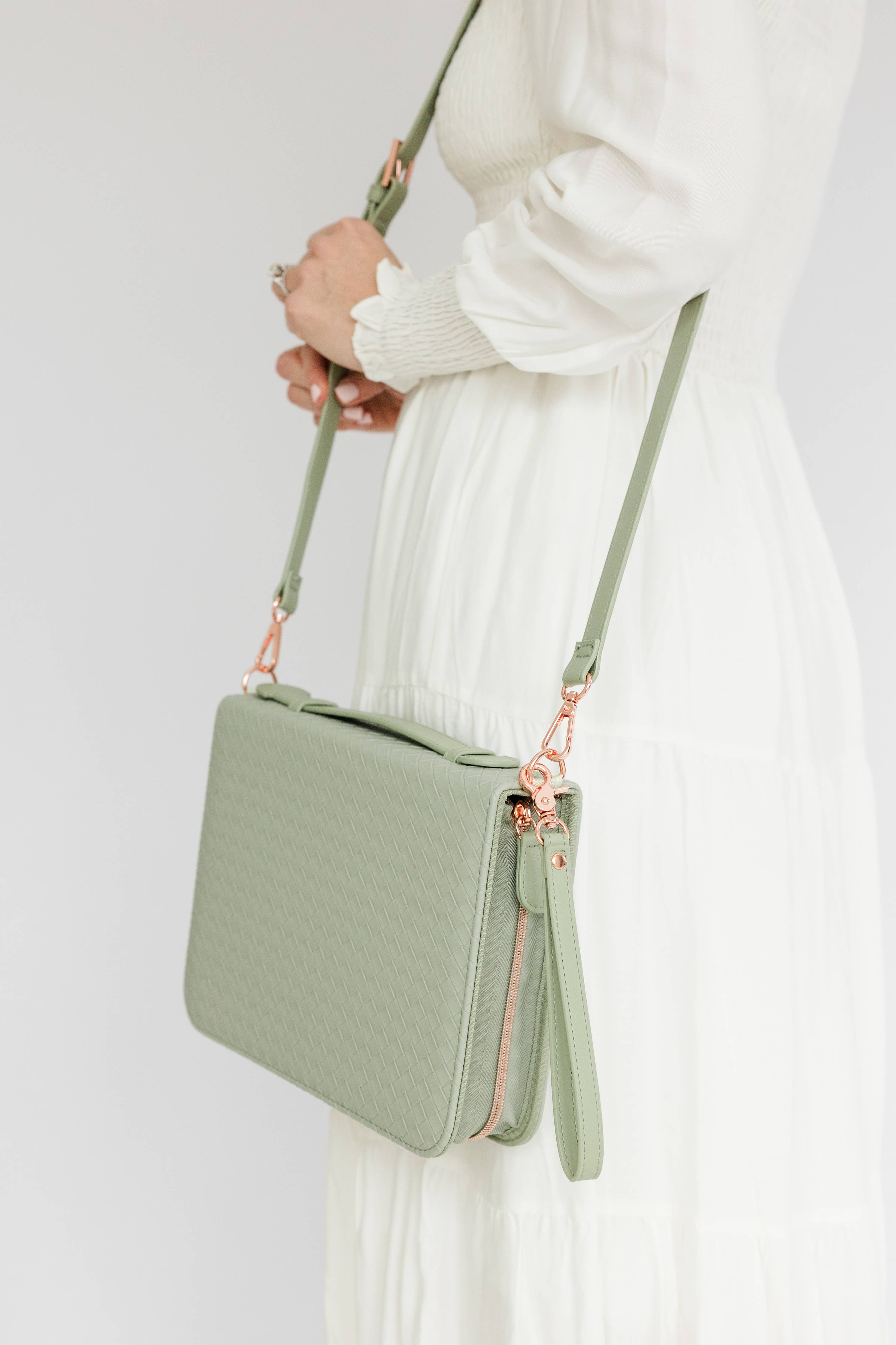 Book & Bible Crossbody Bag in Sage