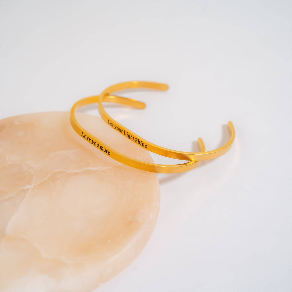 Let your Light Engraved Bangle Bracelet