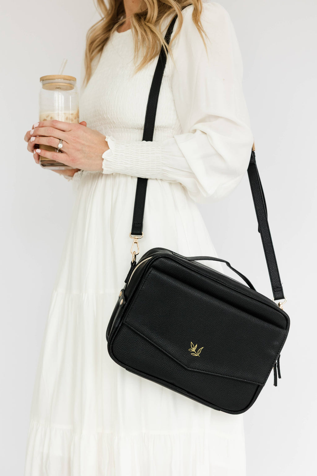 Book & Bible Crossbody Bag in Black