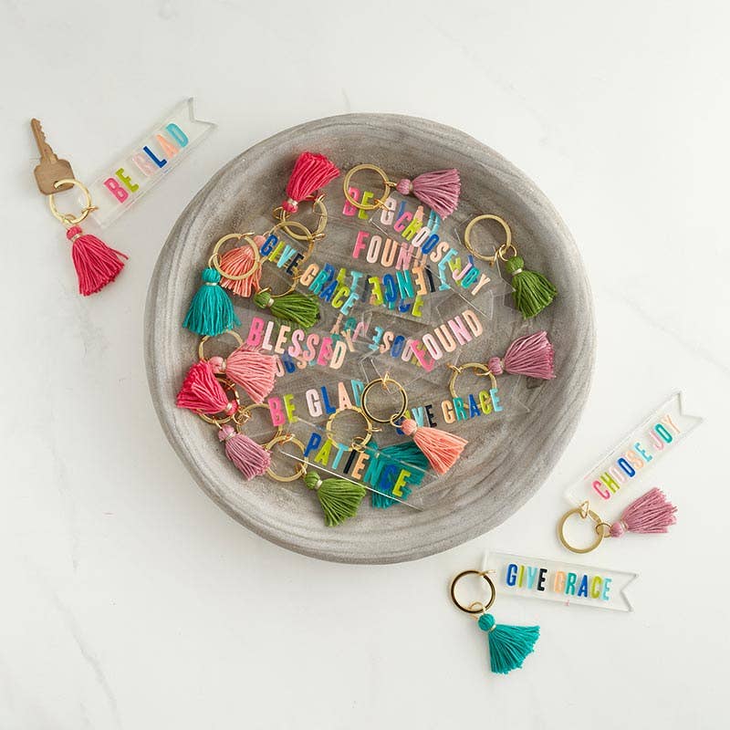 Choose Joy Tassel Keychain