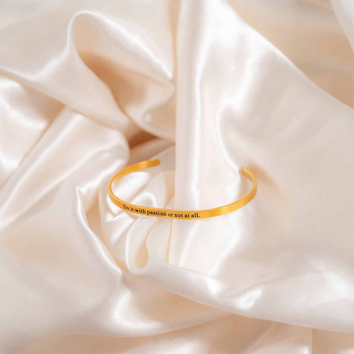 Do it With Passion or Not at All Engraved Bangle Bracelet
