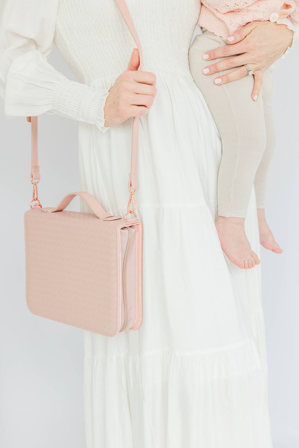 Book & Bible Crossbody Bag in Blush